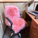 Natural sheepskin seat cover for car or chair