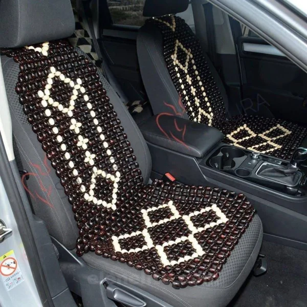 Wooden car accessory beaded cover for long drives