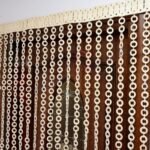 textured wood beaded curtain natural style