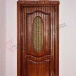 Wooden ring curtain – Handmade Window & Door divider in Ivory, Light brown & Dark brown - Image 3