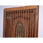 Wooden ring curtain – Handmade Window & Door divider in Ivory, Light brown & Dark brown - Image 6