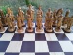 Exclusive Wooden Chess Set: Chess Board "Royal Сlassic"+ pieces "Knights" / "Cossacks" - Image 5