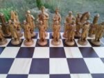 Wooden Chess set: Classic Chess Board + pieces "Knights" & "Cossacks" - Image 8