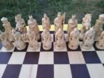 Exclusive Wooden Chess Set: Chess Board "Royal Сlassic"+ pieces "Knights" / "Cossacks" - Image 4