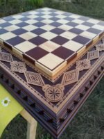 Wooden Chess Board "Bright Art" Decorated with beads - Image 3