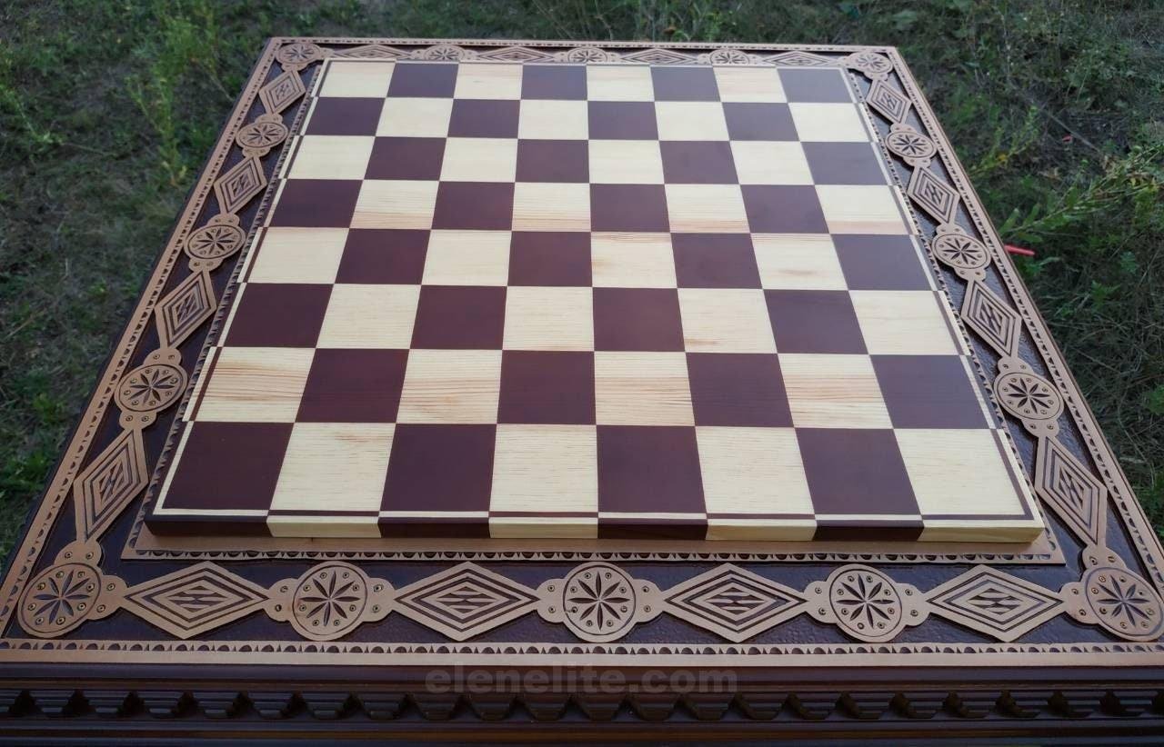 il_fullxfull.1655558649_fd76.jpg Wooden Chess Board, Decorated with beads, Handmade