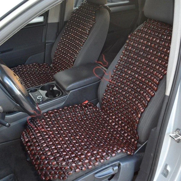 Wooden Beaded Car Seat Cover – Handmade Car Accessory
