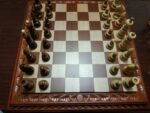 Wooden Chess Set: Chess Board "Leaves" + chess pieces "Classic Deluxe" - Image 2