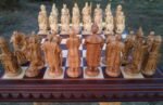 Wooden Chess set: Classic Chess Board + pieces "Knights" & "Cossacks" - Image 4