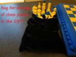 Chess set "NAVY" Wooden Chess Board with Blue & Yellow Pieces "Classic Luxe" - Image 7