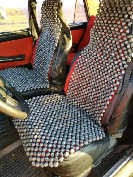Beaded Car Seat Cover for car Gray gift Massager wood Car Accessories wooden beads Cover for car universal Beautiful gift for husband father