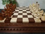 Wooden Chess Set: Chess Board "Leaves" + chess pieces "Classic Luxe" - Image 6