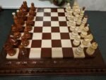 Wooden Chess Set: Chess Board "Leaves" + chess pieces "Classic Luxe" - Image 2