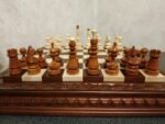 Wooden Chess Set: Chess Board "Leaves" + chess pieces "Classic Luxe" - Image 4