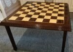 Wooden Chess Table with glossy finish, Large sizes - Image 2