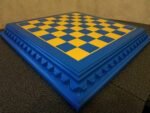Chess set "NAVY" Wooden Chess Board with Blue & Yellow Pieces "Classic Luxe" - Image 8