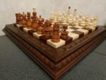 Wooden Chess Set: Chess Board "Leaves" + chess pieces "Classic Luxe" - Image 8