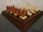 Wooden Chess Set: Chess Board "Leaves" + chess pieces "Classic Luxe" - Image 3