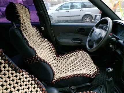 Beaded Car Seat Cover for car, headrest wood Massager Car Accessories wooden beads front TRUCK Cover universal gift father husband mother