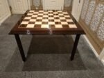 Wooden Chess Table with glossy finish, Large sizes - Image 3