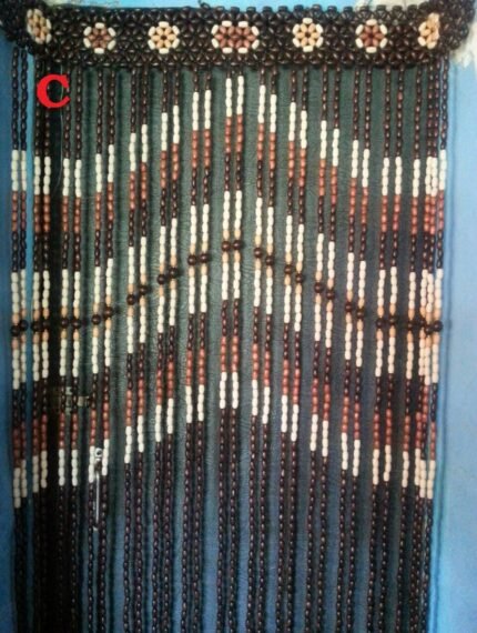 Handmade Wooden Door Curtain – Boho Style Room Decor (size 36"x 90")