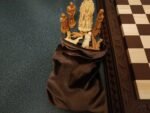 Bag for storage chess pieces for Exclusive handmade big large Wooden chess pieces unique gift for husband father friend Carved wood - Image 4