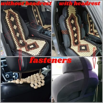 Beaded Car seat cover with headrest for car chair pads stool cover for vihicle Truck seat covers Wood beads cover Massage Back protector