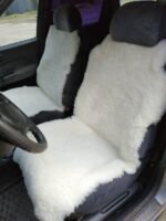 Car seat cover for car Yellow light genuine Sheepskin universal cape headrest Warm seat car cover chair wool warm cloak covers for vehicle - Image 4