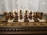 Wooden Chess pieces "Elite" Brown | Beige color - Image 6