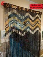 Wooden Bead Curtain – Window Hanging, Room, Office & Terrace Decor - Image 9