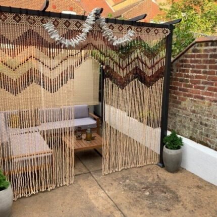 Wooden Beaded Curtain – Decorative Room Divider, Doorway or Window Hanging
