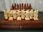 Chess Set: Chess Board with Storage + chess pieces “Knights” - Image 7