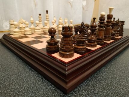 Classic Chess set: Chess board + chess pieces "Classic Luxe"