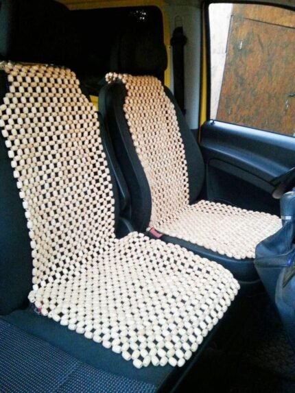 PAIR Car seat covers Massage chair Beaded Wooden case Homedics Truck seat covers Wood bead Massage chair pad Back chair Car seat protector
