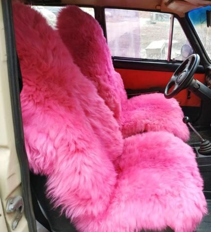 PAIR Car Seat Covers 45x22inch universal genuine sheepskin Warm sheepskin cape genuine sheepskin seat cover for car Handmade chair pads