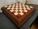 Wooden Chess board "Foliage"storage for chess pieces Christmаs gift ideа wood carving handmade exclusive gift for husband father boyfriend - Image 9