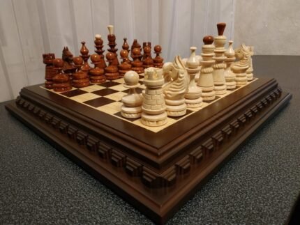 Wooden Chess set: Classic Chess Board + pieces "Classic Luxe"