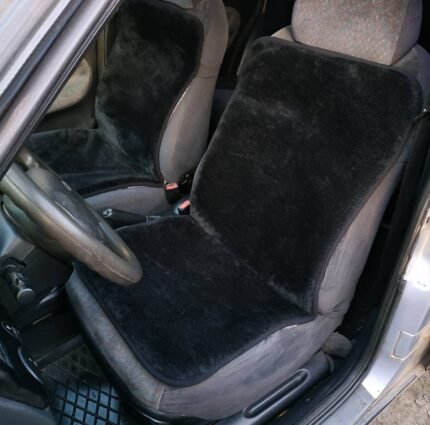 Car Seat Cover Sheepskin WOOL Gray Brown Black White universal genuine sheepskin Warm cape for car chair pad Christmаs gift for husbаnd wife