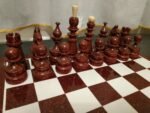 Wooden Chess set “Golden drops”: Chess Board + chess pieces "Classic Luxe" - Image 8
