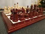 Wooden Chess set “Golden drops”: Chess Board + chess pieces "Classic Luxe" - Image 2