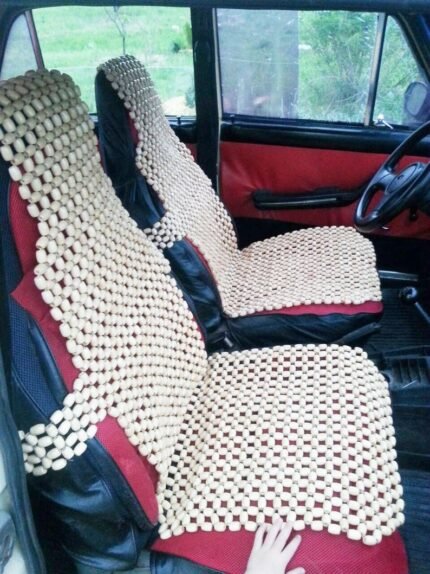 PAIR Beaded Car Seat Cover with headrest Massager Seat Cover Cover for car seat universal Size 52"/19"/14" gift for husbant father boyfriend