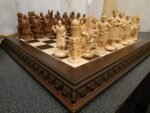 Wooden Chess set: Chess Board "Royal Сlassic" + pieces "Knights" / "Cossacks" - Image 2