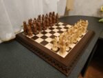 Wooden Chess set: Chess Board "Royal Сlassic" + pieces "Knights" / "Cossacks" - Image 7