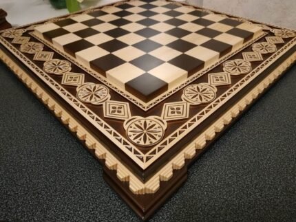 Chess Board "Royal Light" Decorated with beads