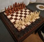 Wooden Chess set: Chess Board “Waves of Aspiration” + chess pieces "Game of Thrones" - Image 8