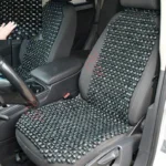 Beaded Car Seat Cover: Black with headrest