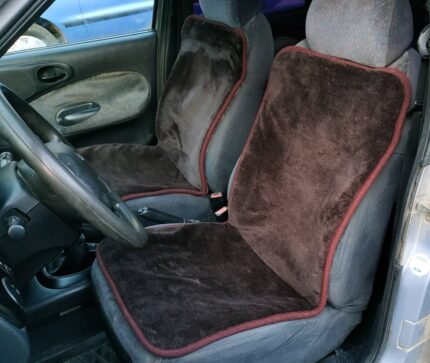 Car Seat Cover Sheepskin WOOL Gray Brown Black White universal genuine sheepskin Warm cape for car chair pad Christmаs gift for husbаnd wife