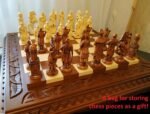 Wooden chess set: board + pieces "Knights & Cossacks" - Image 2