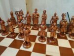 Wooden chess set: board + pieces "Knights & Cossacks" - Image 5