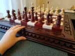 Cherry-brown Chess set: Chess Board "Leaves" + pieces "Classic Luxe" - Image 8